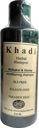 Khadi Herbal shikakai & honey conditioning sls free shampoo 210 ml
