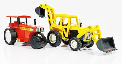 Jack Royal Construction Kit - Type 7 - JCB-Road Roller(Red) - Set Of 2