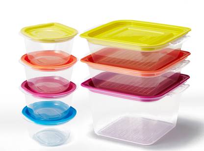 CIMELAX Plastic Grocery Container  - 275 ml, 700 ml, 1400 ml