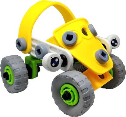 Montez Build & Play 56 Pcs Unbreakable Block Toy Jeep