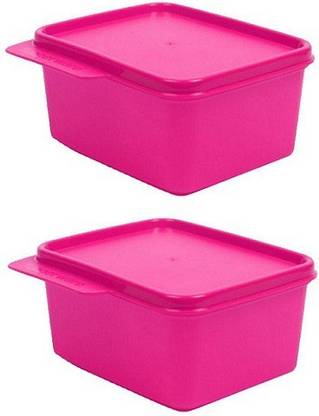 TUPPERWARE keeptab smal pink 2 Containers Lunch Box