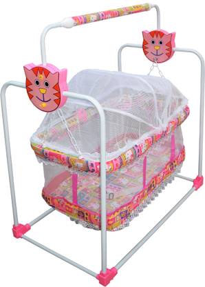 FLIPZON Baby Cradle Mobile Swing Jhula For Baby Multicolor Bassinet