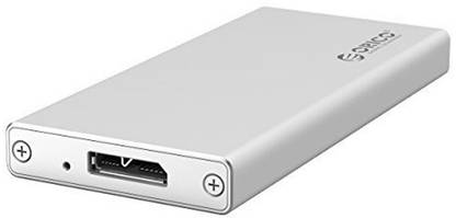 ORICO Aluminum mSATA to USB3.0 SSD Enclosure Adapter Case, Built-in ASM1153E Controller - Silver (MSA-UC3) 3.5 inch Shock Resistant External Hard Drive Enclosure
