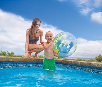 INTEX ® Original Inflatable Aquarium Beach Ball (Blue) Inflatable Infatable Ball