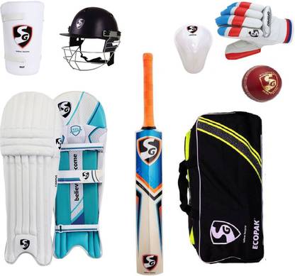 SG Multicolor Economy Cricket Set Size-5 With Helmet and Cricket Ball) Cricket Kit
