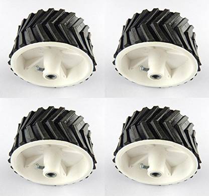 Easy Electronics Tyre for Gear Motor - 7cmx4cm (Robotics & Robowar) - Set of 4