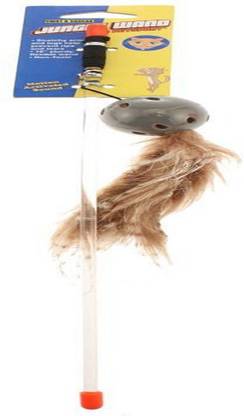 Petsport Jungle Wand Cat Teaser with Feather Cotton Stick For Cat