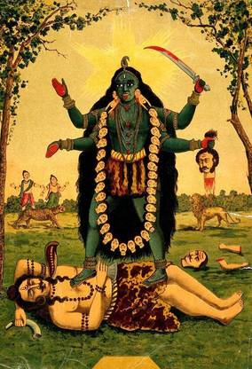 old beautiful pic of maa kali ji Print Poster on 13x19 Inches Paper Print
