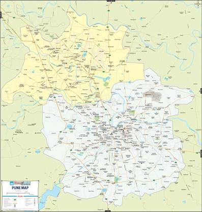 Pune Map Vinyl - Fine Art Print