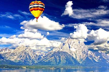 Poster | Parachute Poster | Travel and Tourism Enjoying the Parachute Paper Print | Natural Poster | Digital Printed Poster | PO-DS-122 Paper Print