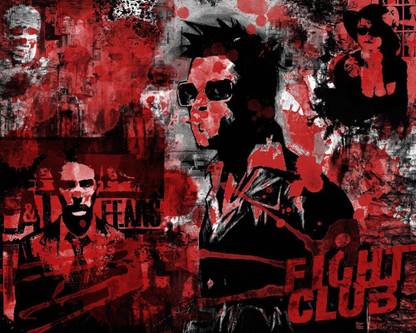 Poster Movie Fight Club HD Wallpaper Print Poster on LARGE PRINT 36X24 INCHES Photographic Paper
