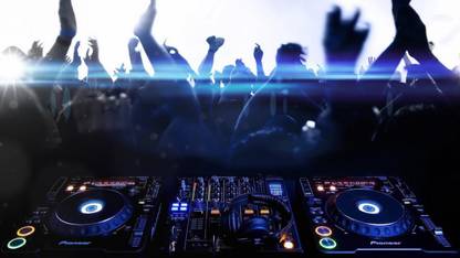 Music DJ Pioneer Headphones Dance Dancing People Mixer HD Wallpaper Print Poster on LARGE PRINT 36X24 INCHES Photographic Paper
