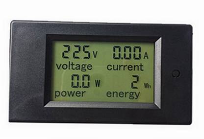 ANE Voltage Current Power Watt Energy meter Gauge AC 80-260V/20A voltmeter Ammeter Watt Power Meter, 4 in 1 meter��(Black) Voltmeter