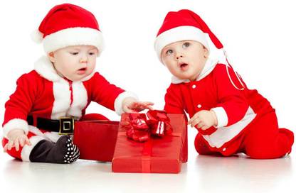 XMAS HAPPY TWEIN BABY BOY Print Poster on LARGE PRINT 36X24 INCHES Photographic Paper