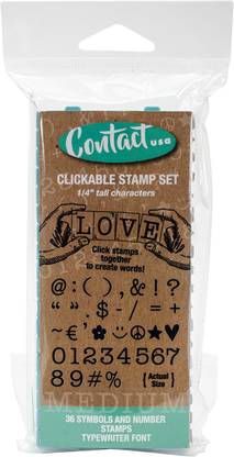 Contact USA Clickable Typewriter Font Stamps 1/4" 36/Pkg-Numbers & Symbols