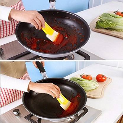 Spider Juice Multipurpose Silicone Heat Resistant Scraper Spatula for Fast Cleaning Removing Kitchen Cleaner