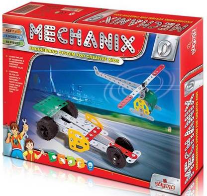 Bonkerz Mechanix-0 Metal Extra Fun 98 Pieces Motor Skill Development Kit for Boys and Girls