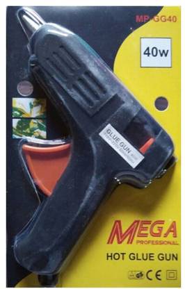MEGA 40 WATT MULTI PURPOSE FOR ART CRAFT WORK HOT MELT GLUE GUN WITH 15 GLUE STICKS Adjustable Temperature Corded Glue Gun