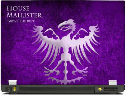 SkinShack New Sparkling Special Game of Thrones GOT House Mallister (17 inch) Vinyl Reusable Laptop Skin Compatible for 17 inch