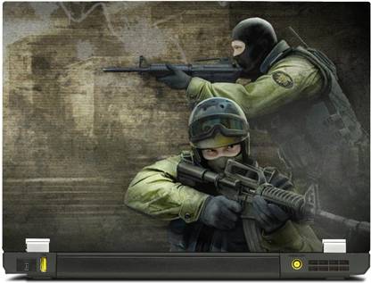 SkinShack Counter Strike CS Grunge Background (14.1 inch) Vinyl Laptop Decal 14.1