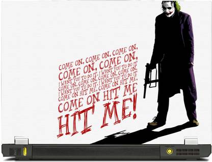 SkinShack Joker Come on Hit Me (17 inch) Vinyl Laptop Decal 17