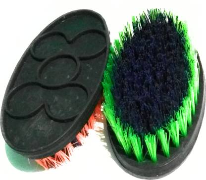 dannu cleaning Cloth Washing Brush Medium, Wash Floor also, use one cloth or Floor, Good Grip Brush, Long lasting Brush,color as on stock, (Set of 2) Plastic Wet and Dry Brush