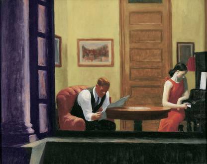 Room in New York by Edward Hopper - "Top 10 Edward Hopper Paintings" Collection - Modern Art - Premium Quality Poster Paper Print