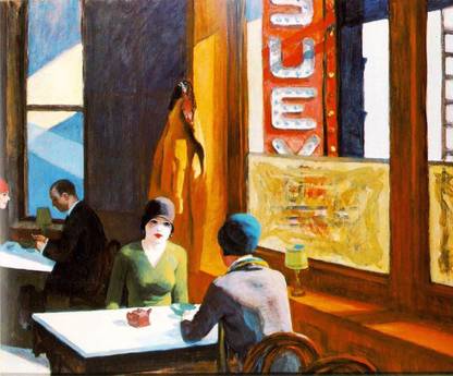 Chop Suey by Edward Hopper - "Top 10 Edward Hopper Paintings" Collection - Modern Art - Premium Quality Poster Paper Print