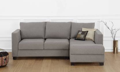 Furnspace Oliver L Shape, 2-Seat, Chaise, Right-aligned Sofa Fabric 3 Seater  Sofa
