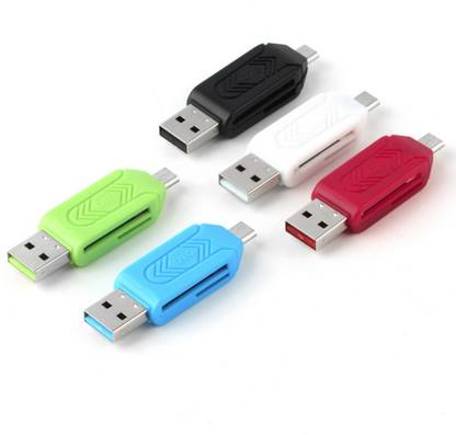 YTM USB 2.0 + Micro USB OTG SD T-Flash Adapter for Cell Phone PC Card Reader Card Reader