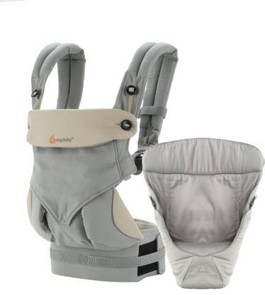 Ergobaby 4 Position 360 Bundle of Joy with Easy Snug Infant Insert - Grey (All Position) Baby Carrier
