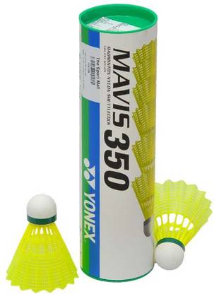 5 O' CLOCK SPORTS Yonex Mavis 350 Yellow Slow Speed Nylon Shuttlecock By 5 O'Clock Sports  Nylon Shuttle  - Yellow