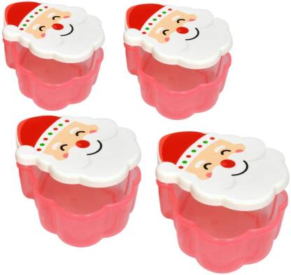 Little Kitchen Santa Claus Original Airtight Food Storage Food Container COMBO SET OF 4 1 Containers Lunch Box
