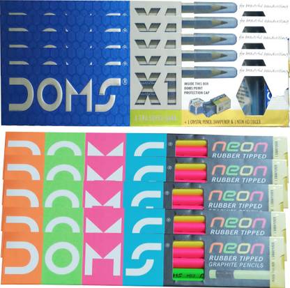 DOMS XI + Neon Pencils Pencil