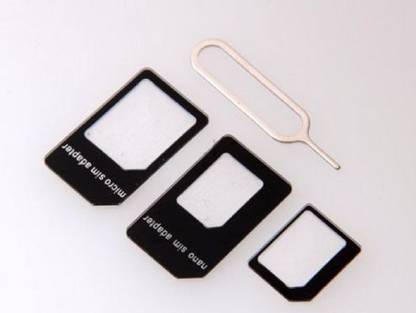 UVAA Nano SIM Card Micro SIM Card to Standard Adapter Converter Set with Eject Pin Key - Best Quality !! Sim Adapter