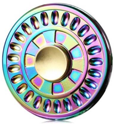 Smart Fidget Mahabharat Wheel Multi - Colour Rainbow Style Full Metal Hand Wind Fidget Spinner