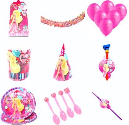 IDREAM Barbie Theme Party Supplies For 10 Guests