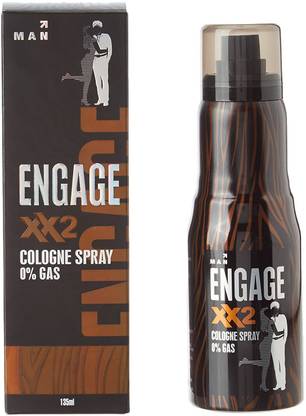 Engage XX2 Cologne, Skin Friendly Deodorant Spray  -  For Men