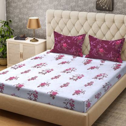 Bombay Dyeing 104 TC Cotton Double Abstract Flat Bedsheet