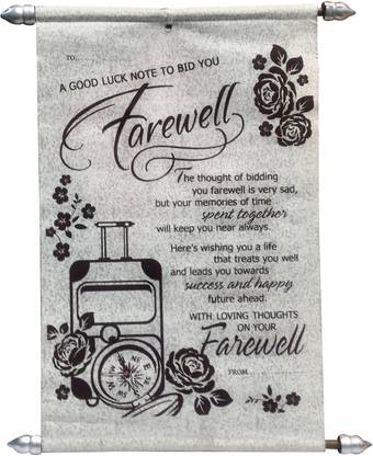 Natali Traders Farewell Scroll Card - Greeting Card