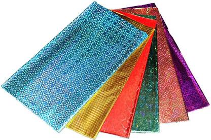 FELICITY Glossy Blue & Orange Wrapping Paper(Pack of 40) Multi Character Plastic Gift Wrapper