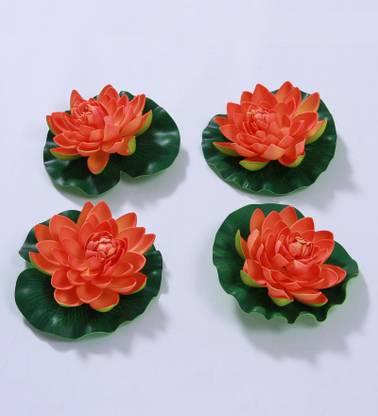 FOURWALLS FLTG LUTOS BIG/145 BIG org Set of 4 Orange Wild Flower Artificial Flower