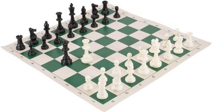 Generic 17" Board Professional Tournament Chess Set with Heavy Pieces and Free Queen plus Pouch for pieces Strategy & War Board Game