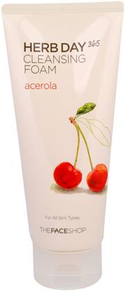 The Face Shop Herb Day 365 Cleansing Foam Acerola Face Wash