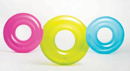 INTEX ? Original Inflatable 1 pc Transparent Swim Tube Ring (Any Color) Swim Floatation Belt