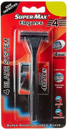 Super Max Elegance Razor with Cartridges, Men