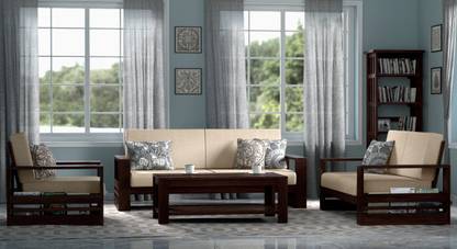 Urban Ladder Parsons Wooden Fabric 3 + 2 + 1 Sofa Set