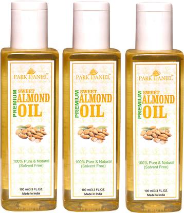 PARK DANIEL Premium Sweet Almond Oil Combo pack of 3 No.100 ml Bottles(300 ml)