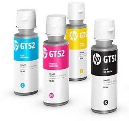 HP GT51 GT52 4 Color Set Genuine Official Original Ink Bottle For GT 5820 5810 Tri-Color Ink Cartridge