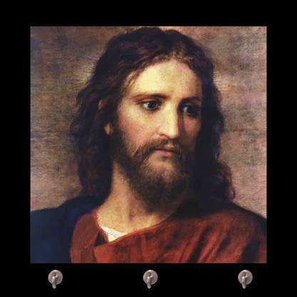 GIFTSMATE Forgiving Lord Jesus Key Hanger Wood Key Holder